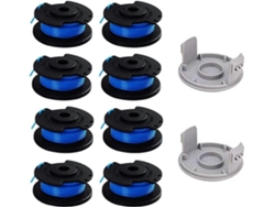 10 Paquetes Bobina De Recambio Para Cortacesped Ryobi 18v 24v 40v, Compatible Con Ac14rl3a, 11ft, 0.065 Pulgadas, 8 Bobinas + 2 Taponeras