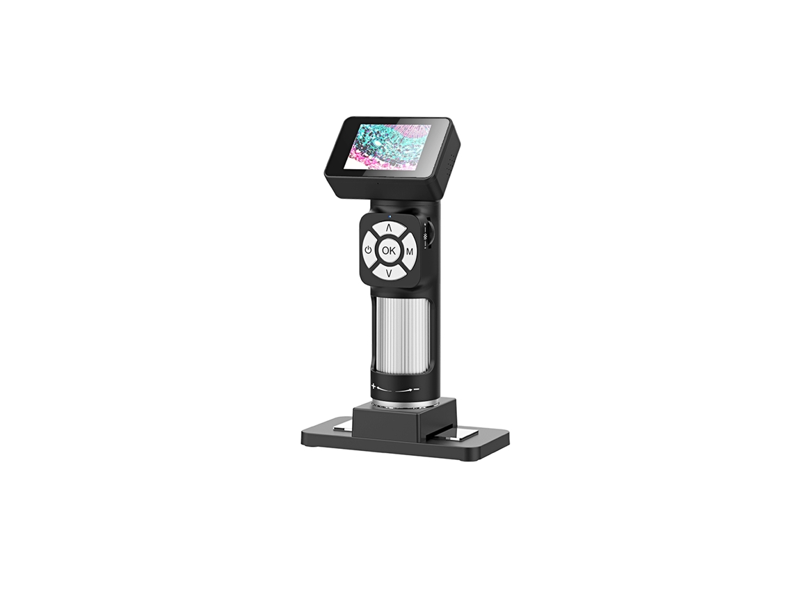 Microscopio Digital Portátil De 500 Aumentos Con Pantalla Lcd De 2 Pulgadas Y 8 Luces Led Ajustables.