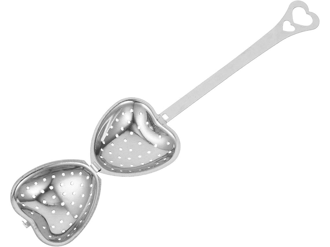 Infusor De Té De Acero Inoxidable Con Forma De Corazón, Ligero Y Con Cuchara, 1 Unidad.