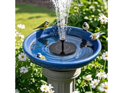 Bomba de fuente solar automática con 6 boquillas, resistente al agua IPX8, ideal para jardín y estanque.