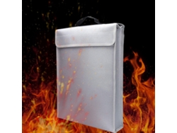 Bolsa incombustible portátil para documentos, bolsa segura para oficina en casa, 400x300x65mm