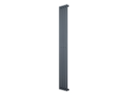 Radiador ovalado de una sola columna 1800x240 mm - Gris antracita | Acero al carbono, 1,5 mm, 634 W | Diseño elegante | Alta