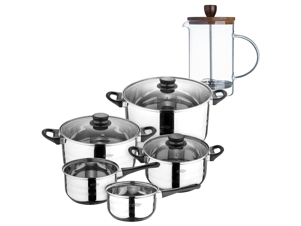 Juego de utensilios de cocina San Ignacio Toledo con cafetera de prensa francesa Bergner