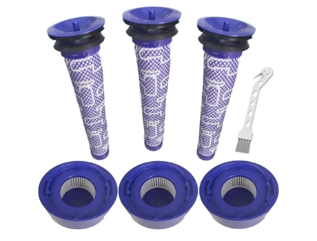 Peças para dyson v7, v8 animal e absolute, 3 pós-filtro, 3 pré-filtro