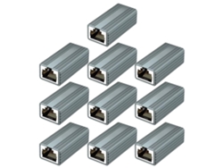 Paquete De 10 Conectores Rj45 Hembra A Gigabit Ethernet Para Cables Cat8, Cat7, Cat6 Y Cat5.