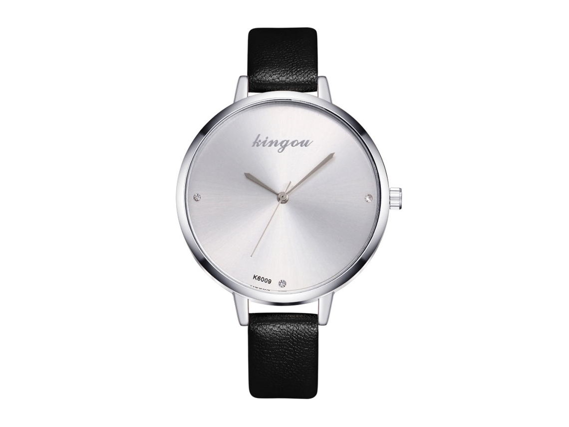 Reloj De Pulsera De Cuarzo Para Mujer Con Correa De Pu, Pantalla Analógica Y Bisel Redondo (azul)