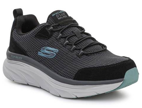 Zapatillas Deportivas SKECHERS Dlux Walker (Negro - Gamuza, Tejido- 41)