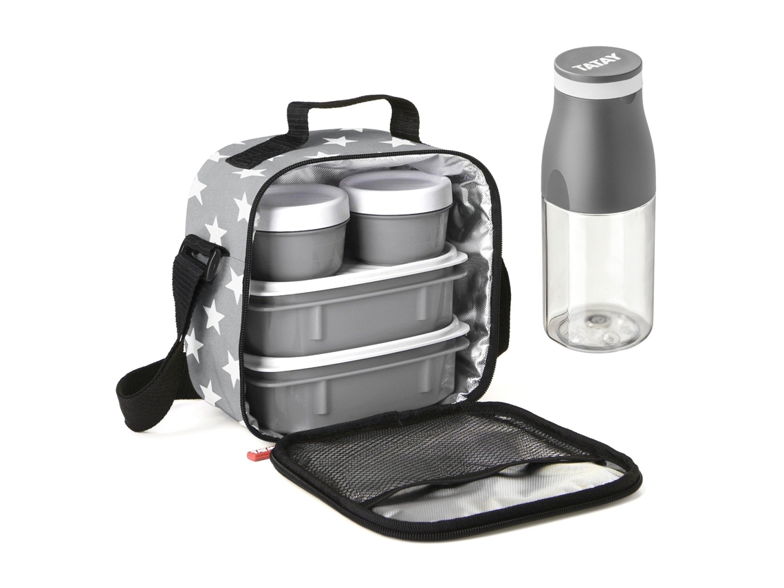 Tatay Kit Bolsa Térmica Porta Alimentos Urban Food Y Botella Urban Drink. Stars Grey