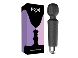 Masajeador De Varita Inalámbrico Yizhood - Masajeador Eléctrico De Mano Impermeable - Recargable Por Usb (negro)