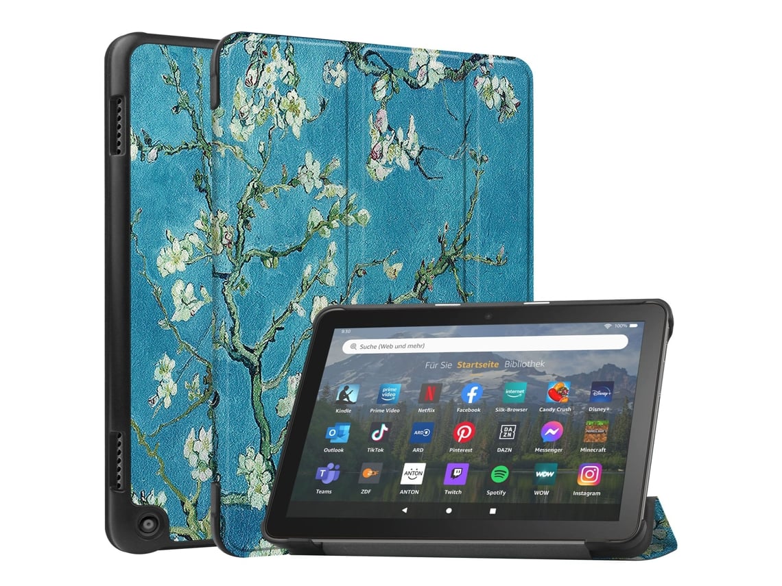 Capa Para Amazon Fire Hd 8/fire Hd 8 Plus 2022 Flor De Damasco