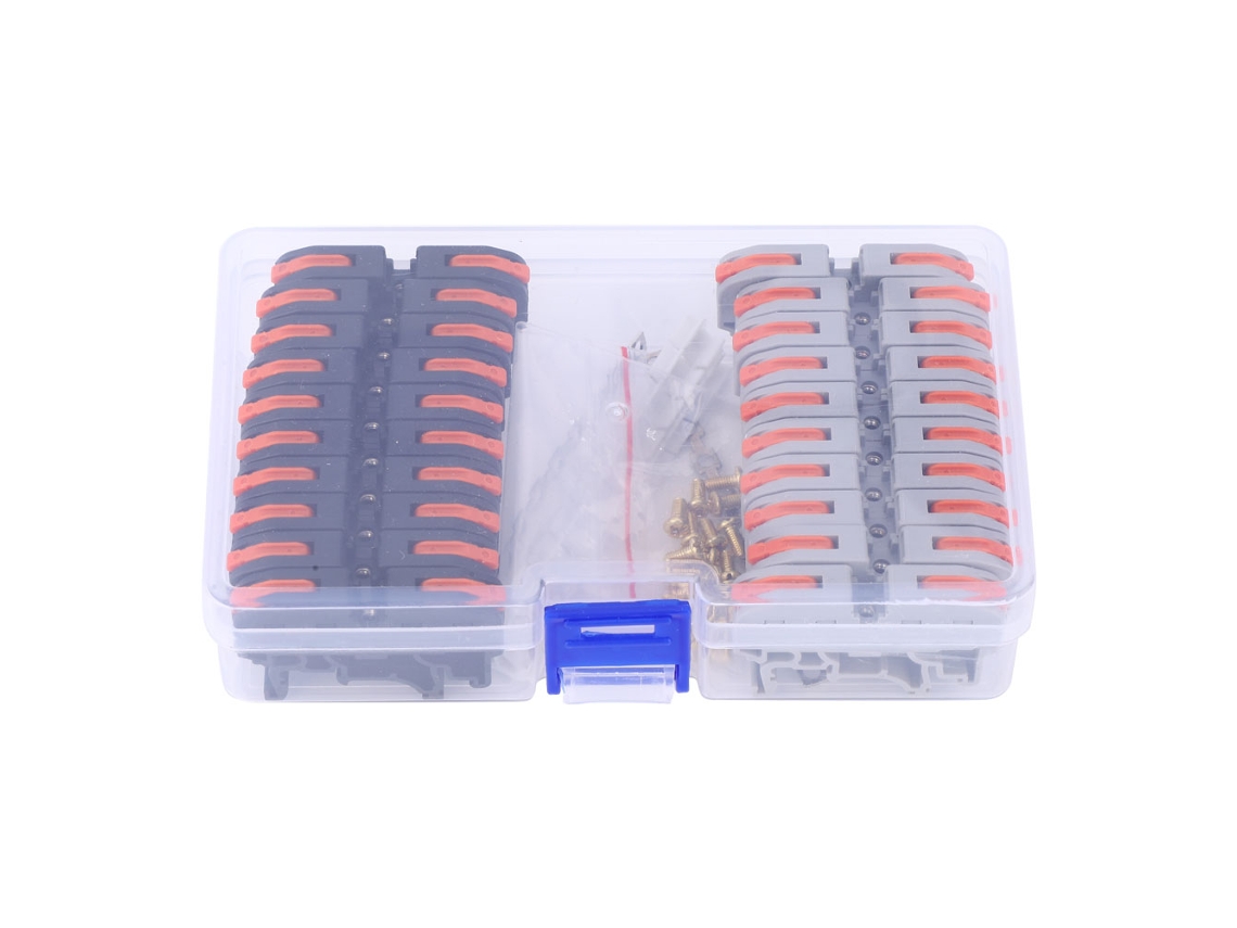 2026-as-20 Piezas Conector De Cable Compacto Terminal Block 11~28awg Pct-211 Rail Din Universal Conductor De Cable