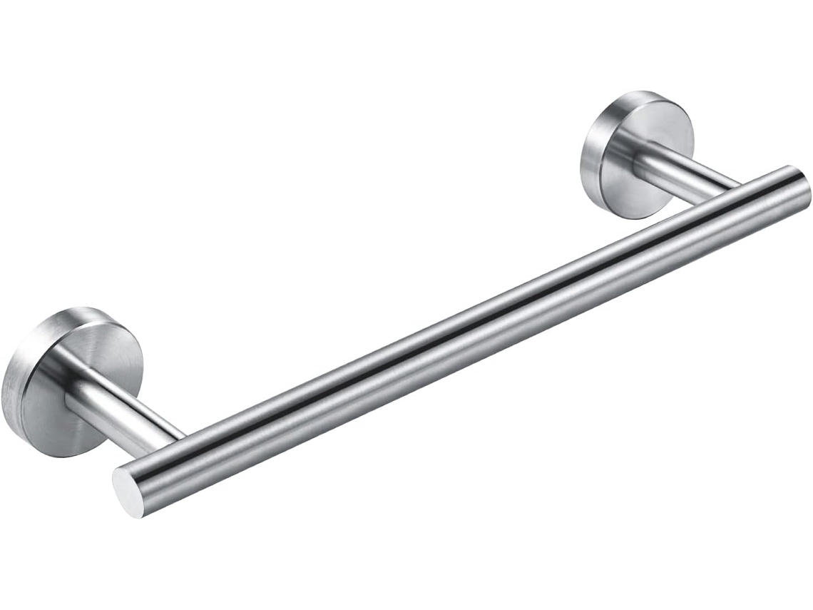Toallero de baño, toallero para baño y cocina, acero inoxidable 304, montaje en pared, 12, plateado Jortmrd