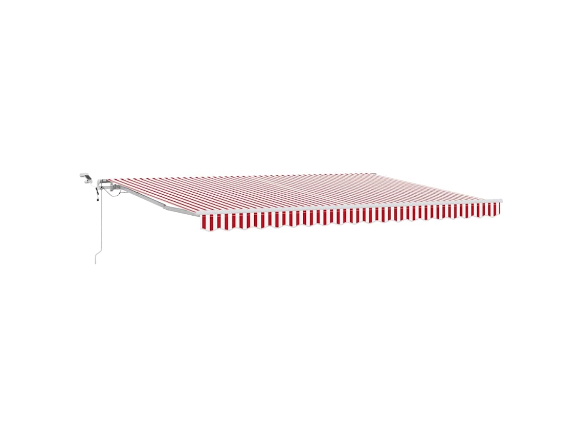 Maison Exclusive - Toldo Retráctil Rojo Y 450 X 300 Cm Poliéster Y Metal