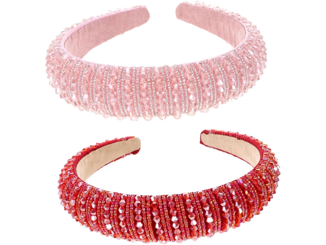 Tiara para el cabello con diamantes de imitación, 2 piezas