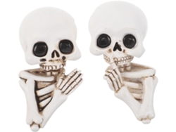 Juego De 2 Pegatinas De Pared De Calaveras De Halloween, Pegatinas De Esqueletos