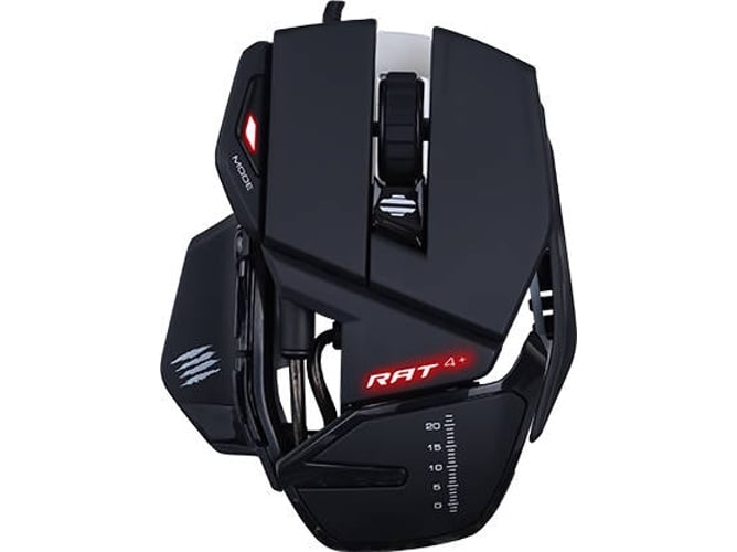 Ratón MAD CATZ R.A.T. 4+ (Óptico - 7200 dpi - Negro)