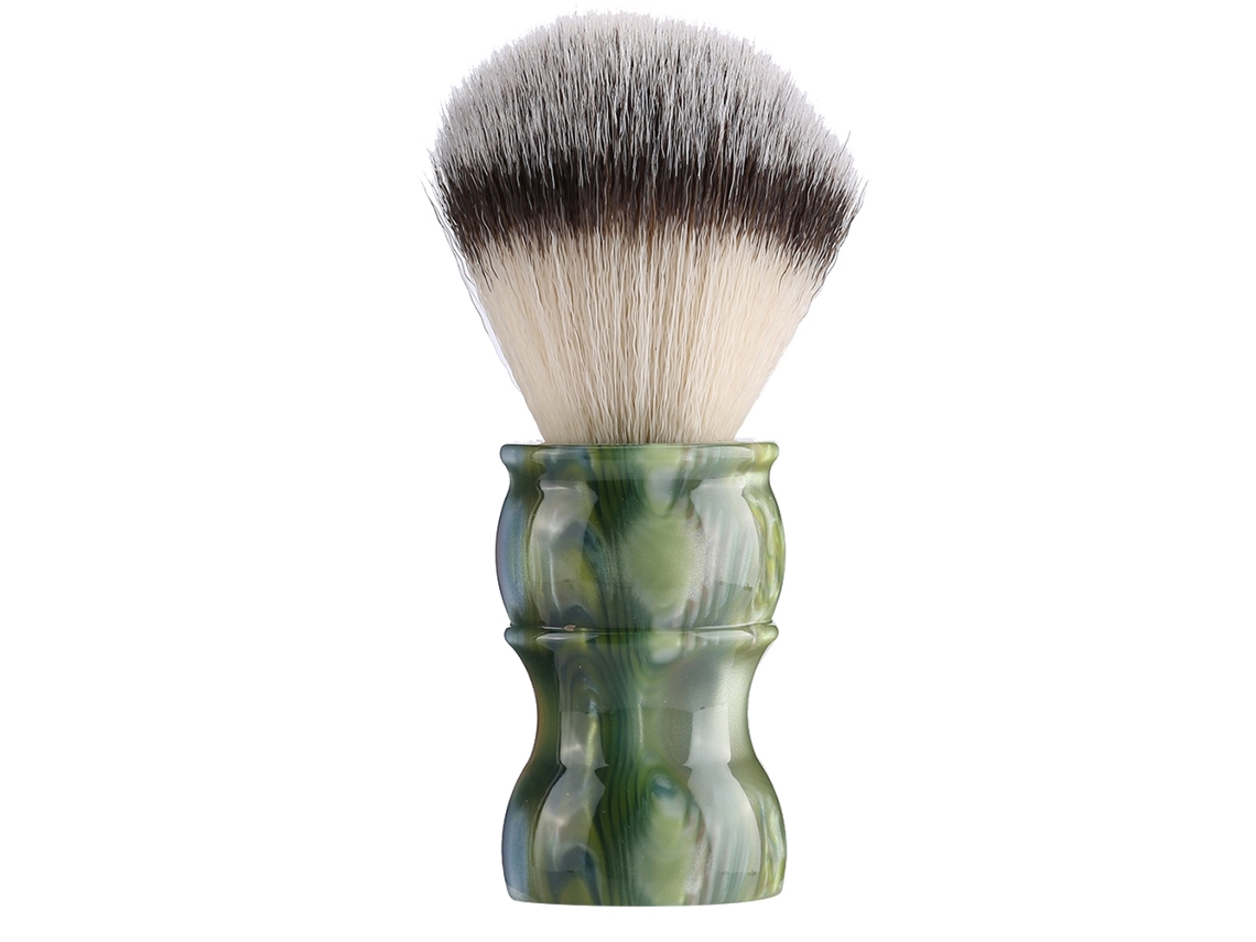 2026-pincel De Barbear Profissional Para Barba Com Cabelo De Nylon Denso Para Homem Bigode Pincel Verde Portátil
