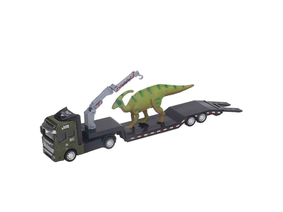 Ats-trailer De Transporte De Dinosaurios 1:50 Simulación Alta Aleación Camión Portador De Dinosaurios Juguete Para Niños Parasaurolophus
