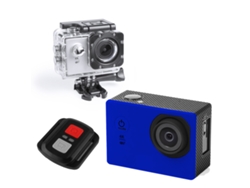 La cámara de acción Klack Pro 4K captura cada momento en HD - Azul | Control remoto | Varios accesorios de montaje incluidos.