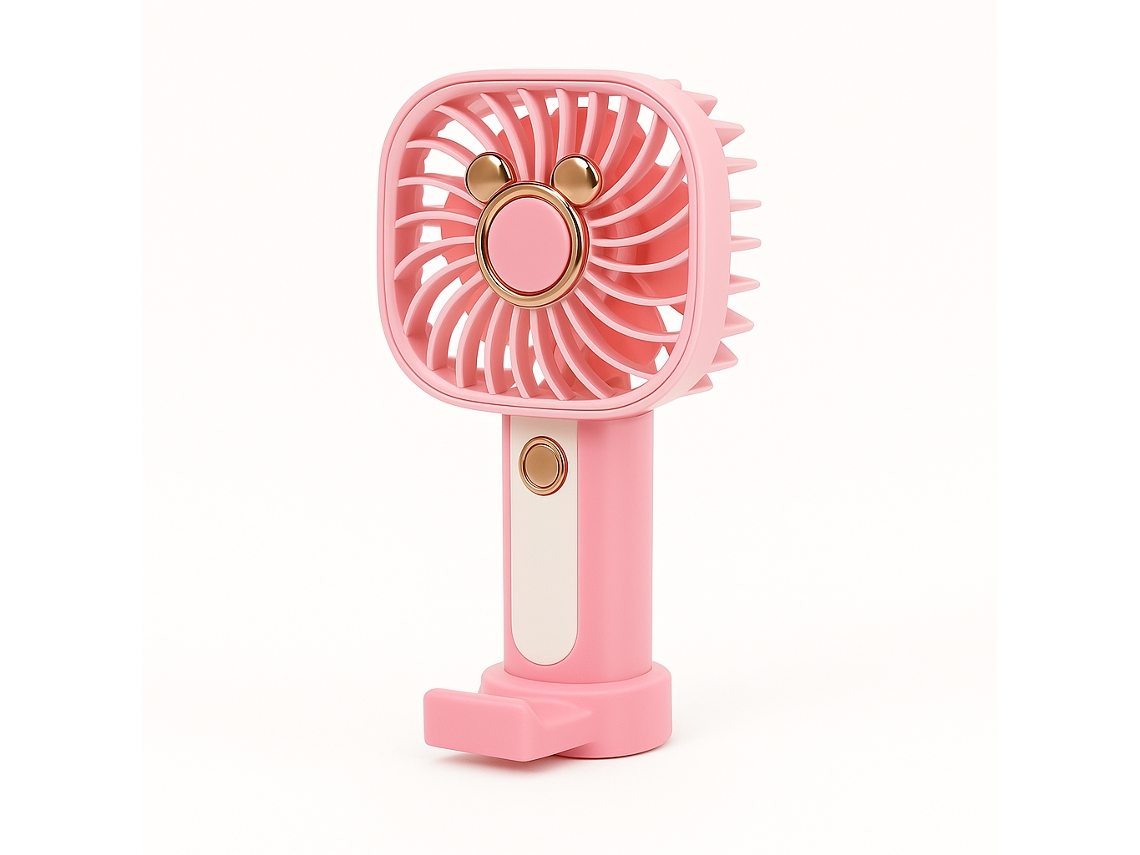 Ventoinha Portátil | Compacta, Usb, 3 Velocidades, Com Base E Cabo Incluídos Skyhe S180 Rosa