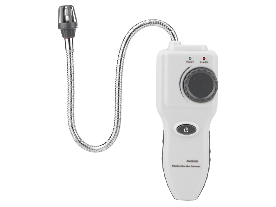 Detector De Fugas De Gas Inflamable Con Sonda Sensible Para Metano Y Gas Natural.