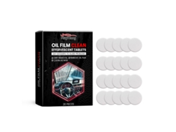 Tableta efervescente para la eliminación eficaz de la película de aceite del vidrio.