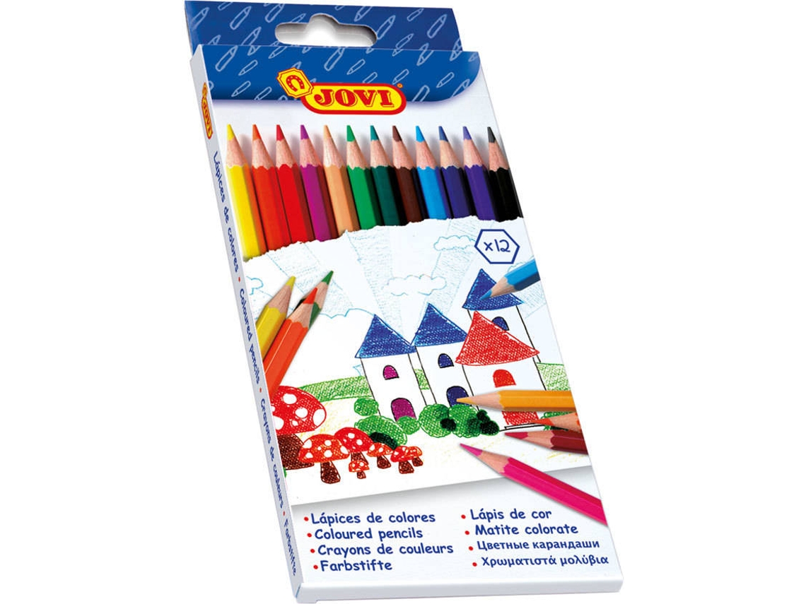 Lápices de Colores JOVI (Multicolor - 12 Tabletas)