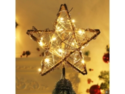 Estrella de Navidad iluminada, copa de árbol RNEMITERY