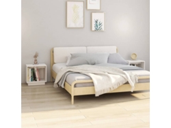 Mesitas de Noche LOVELY HOME Mesinha 2 Pcs 40X30X40 Cm Pinho Maciço Branco