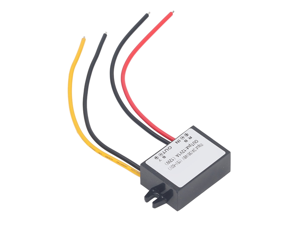 Convertidor Reductor Cc A Cc Ajustable De 15-60 V A 12 V 1 A 12 W Con Carcasa De Pp Ultradelgada.