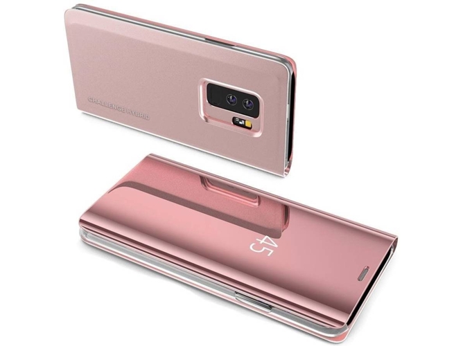 Funda Samsung Galaxy S10 LMOBILE Clear View Rosa