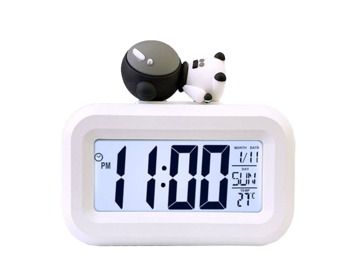 Reloj electrónico Baok con un bonito diseño de dibujos animados, pantalla LED, alarma de escritorio, hora, fecha y temperatura, astronauta.