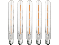Rebe-paquete De 5 Bombillas Led Filamento Edison, 4w, Equivalente 40w, Base E27, Blanco Cálido 2700k, 400lm, Vidrio Transparente