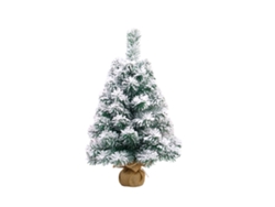 Mini Árbol De Navidad Con Copos De Nieve De 45 Cm - Ideal Para Mesa, Encimera Y Decoración Navideña.