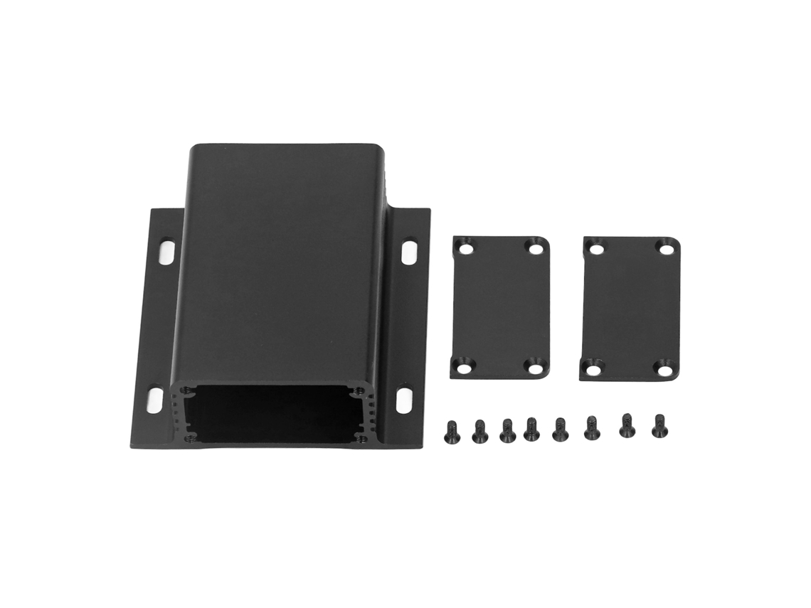 Caja De Conexiones Eléctricas De Aluminio Impermeable De 25x71x80 Mm, Color Negro.