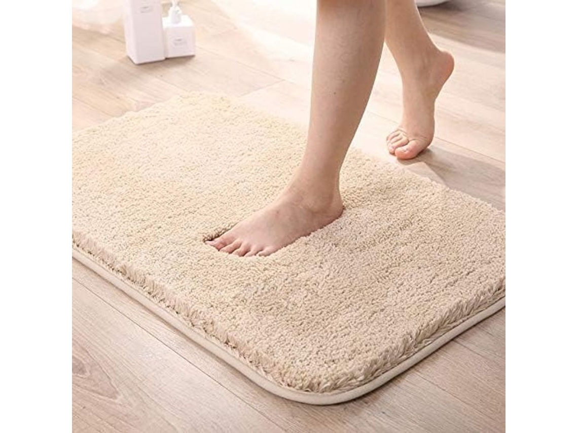 Tapete de Banho Antiderrapante Lavável, Macio, 50x80cm para Banheiro, Chuveiro e Quarto