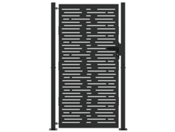 Puertas Vidaxl de acero negro (105 x 175 cm)