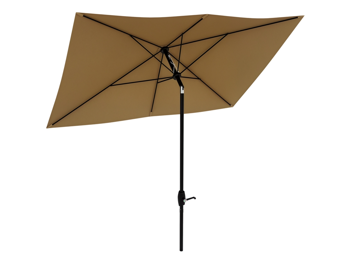 Sombrilla De Terraza Exterior 3x2 M Parasol De Con Ángulo Ajustable Mástil De Aluminio Y Protección Uv 50+ Para Jardín Patio Café