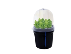 Kit de cultivo hidropónico, 8 espacios para plantas, tecnología de cultivo por nebulización, negro.