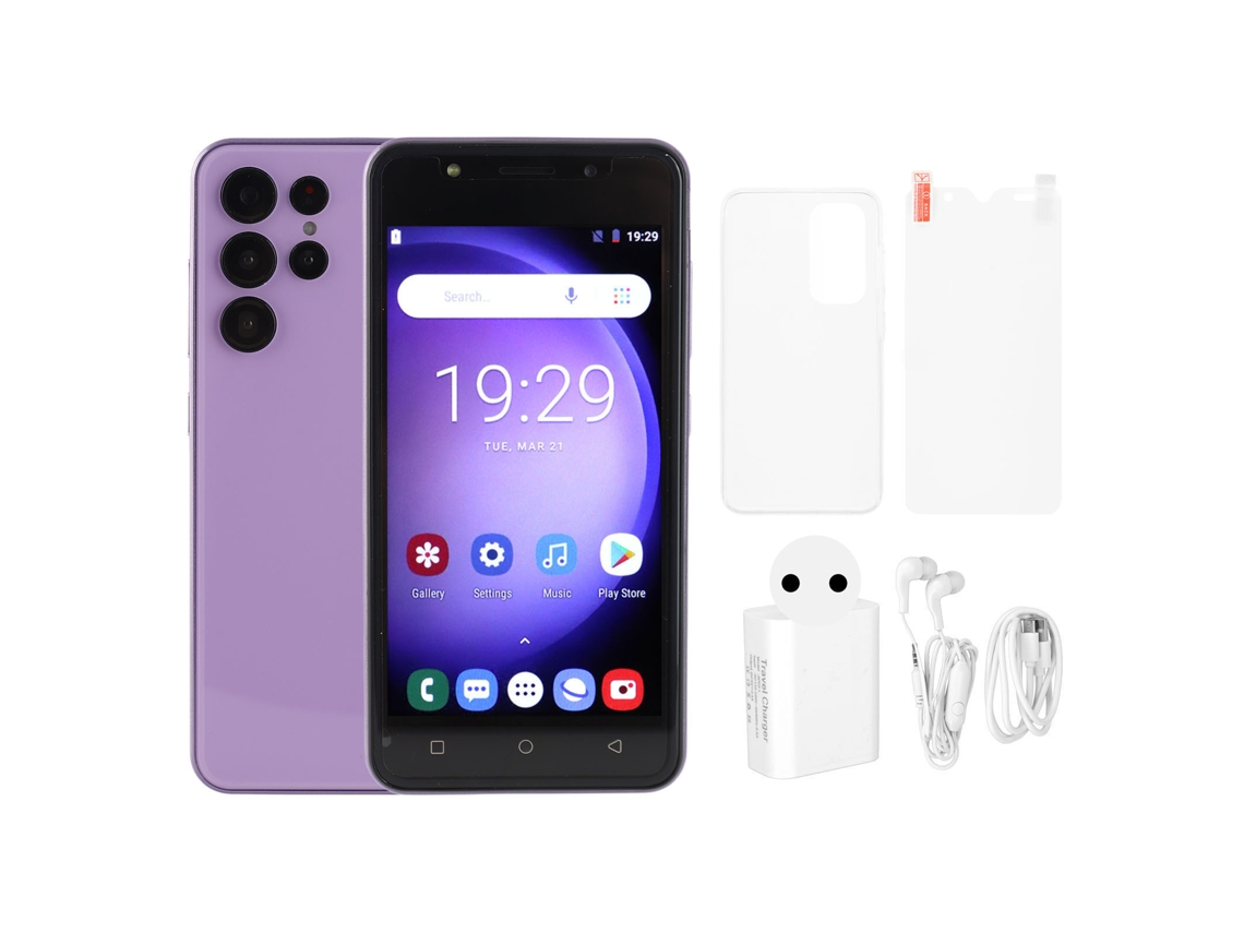 Smartphone 3g Desbloqueado 5.0 Polegadas 4gb Ram 32gb Rom Reconhecimento Facial Dual Sim Android 10 Roxo