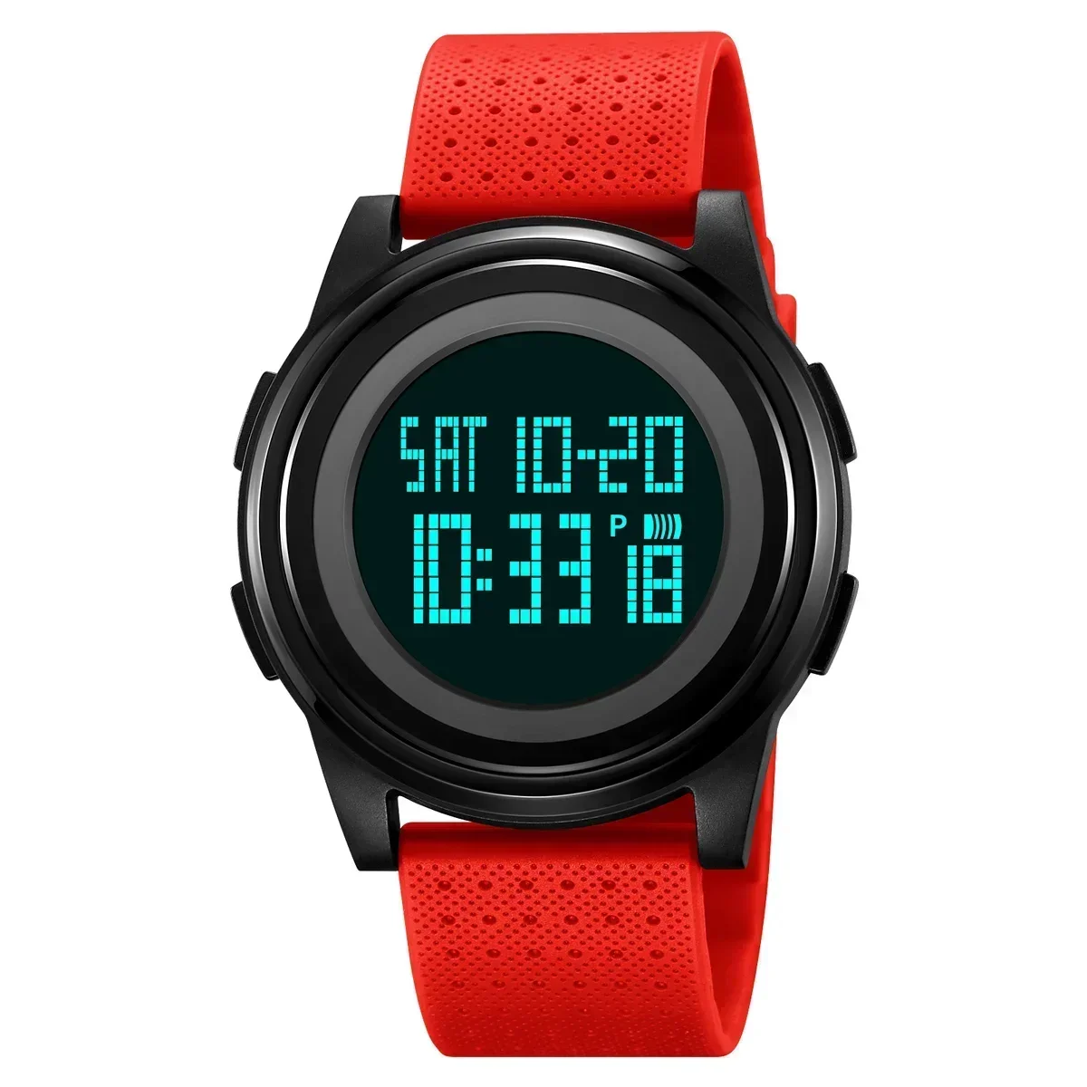 Reloj De Pulsera Militar Con Cronómetro (rojo) Resistente Al Agua Y Reloj Deportivo Digital Moderno.