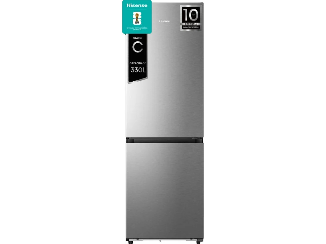 Frigorífico Combinado HISENSE Kitchen Fit RB3K330SAIC (No Frost - 185.6 cm - 330 L - Gris)