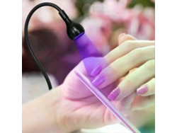 Lámpara UV para uñas de 3W, LED de 395nm, con clip flexible, rotación de 360°, USB, portátil, manicura, salón de belleza, secado de uñas y GOKOCO