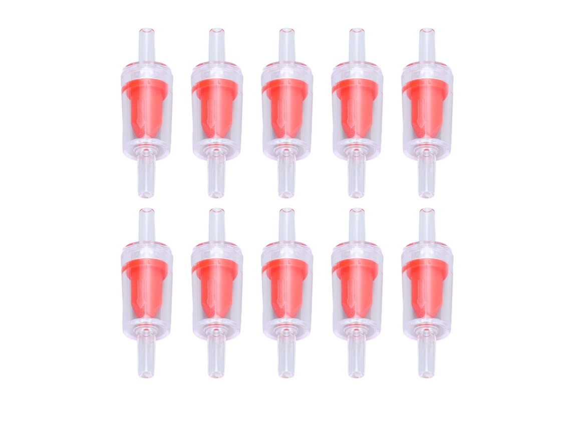 10 Válvulas Antirretorno De Pp De 4 Mm Para Bomba De Aire De Acuario, Color Rojo, Para Pecera.