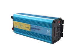 Inversor UPS de onda sinusoidal pura de 3000 W con puerto USB, pantalla LCD y enchufe europeo para autocaravanas (230 V CA) (pico de 6000 W)