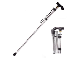 Bastón plegable ajustable, base deportiva, senderismo, trekking, bastones de aleación de aluminio, bastón plegable, 1 unidad