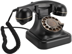 Teléfono Con Cable Retro Con Disco Giratorio Fijo Y Timbre Mecánico Para El Hogar Y