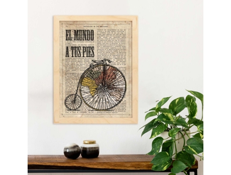 Poster De El Mundo A Tus Pies. Láminas De Bicicletas Definiciones.