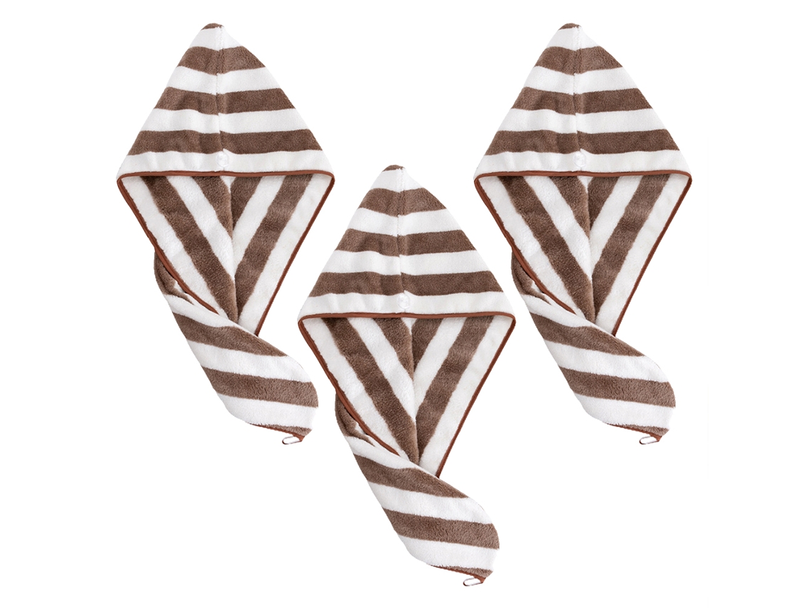 Conjunto de Toalla KOFIHETY Paquete Súper Absorbentes Cabello - 3pcs (Talla Única)