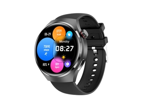 Smartwatch Pulsera inteligente GT4 de 1,53 '', compatible con llamadas Bluetooth/NFC/frecuencia cardíaca (negro)